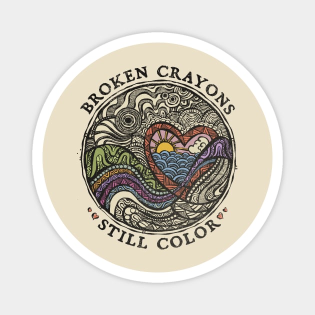 Broken Crayons Still Color Magnet by kg07_shirts